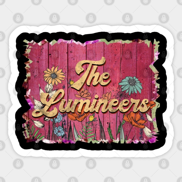 Classic Lumineers Personalized Flowers Proud Name Sticker by BilodeauBlue